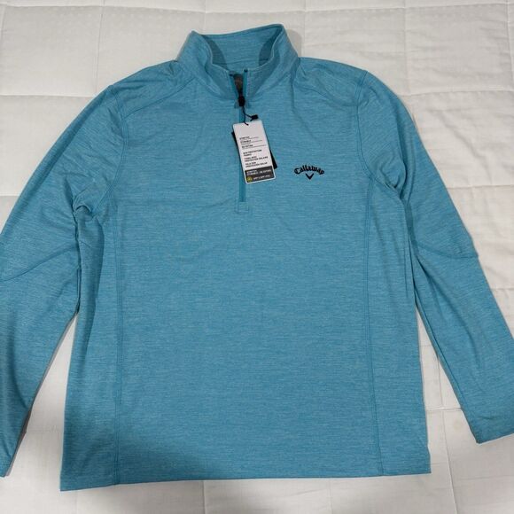 Callaway Men’s 1/4 Zip Water Repellent Hydrofuge Pullover Golf Top - M - Picture 1 of 9